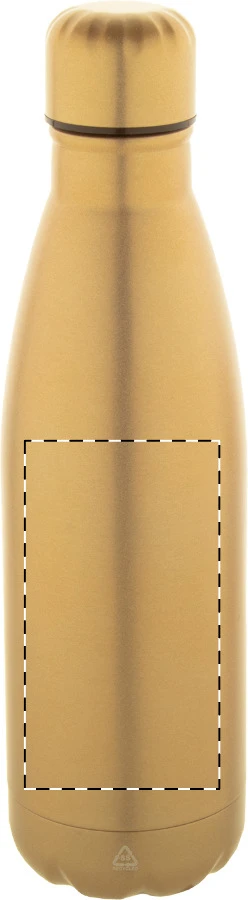Refill recyklovaná fľaša z nerez ocele – gold – tlačová plocha – Predná strana