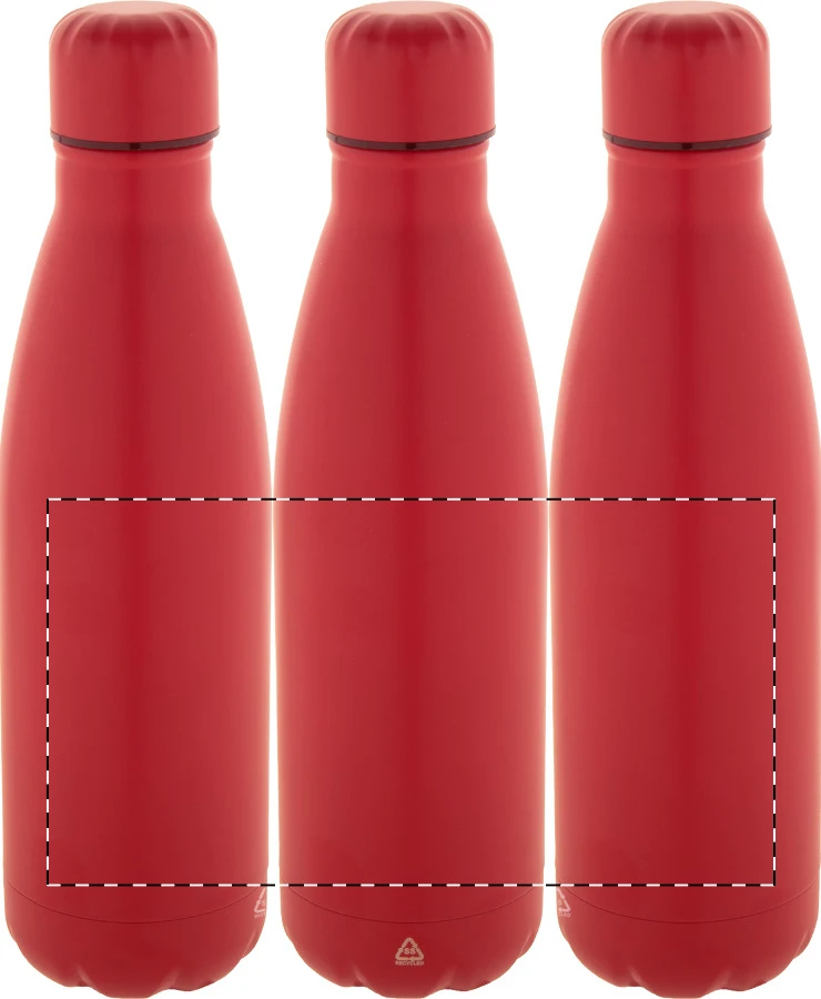 Refill recyklovaná fľaša z nerez ocele – red – tlačová plocha – Obal