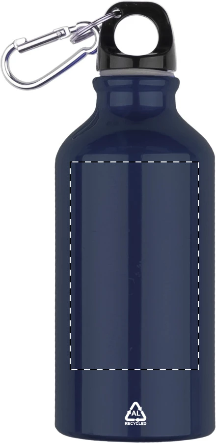 Raluto flaša – dark blue – tlačová plocha – Predná strana