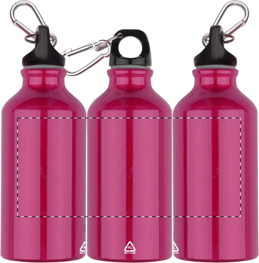 Raluto flaša – pink – tlačová plocha – Obal