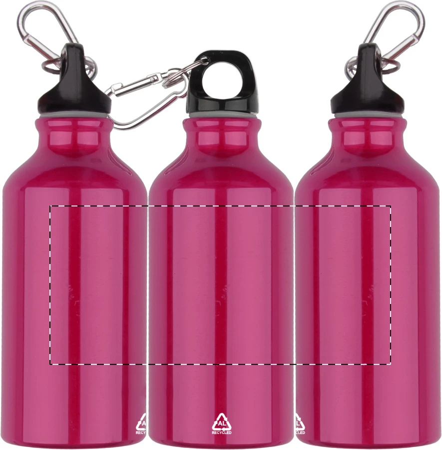 Raluto flaša – pink – tlačová plocha – Celoplošná potlač – rotačná sieťotlač