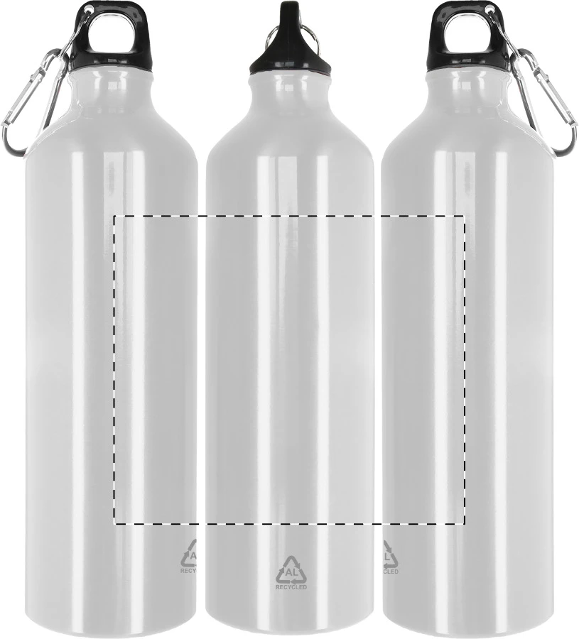 Raluto XL flaša – white – tlačová plocha – Celoplošná potlač – rotačná sieťotlač