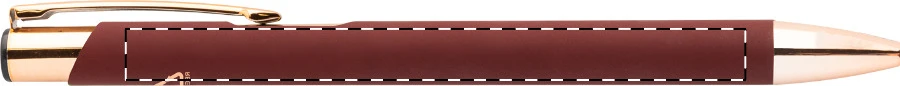 Ronnel guľôčkové pero – burgundy – tlačová plocha – Na telo - pre ľaváka