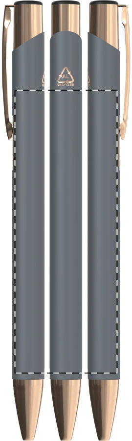 Ronnel guľôčkové pero – grey – tlačová plocha – Obal