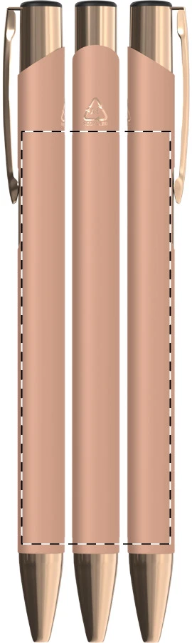 Ronnel guľôčkové pero – rose – tlačová plocha – Obal