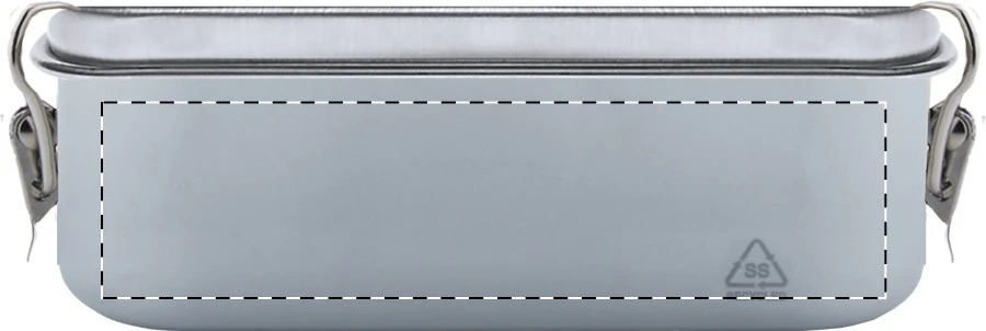 Risaiku box na jedlo – silver – tlačová plocha – Predná strana
