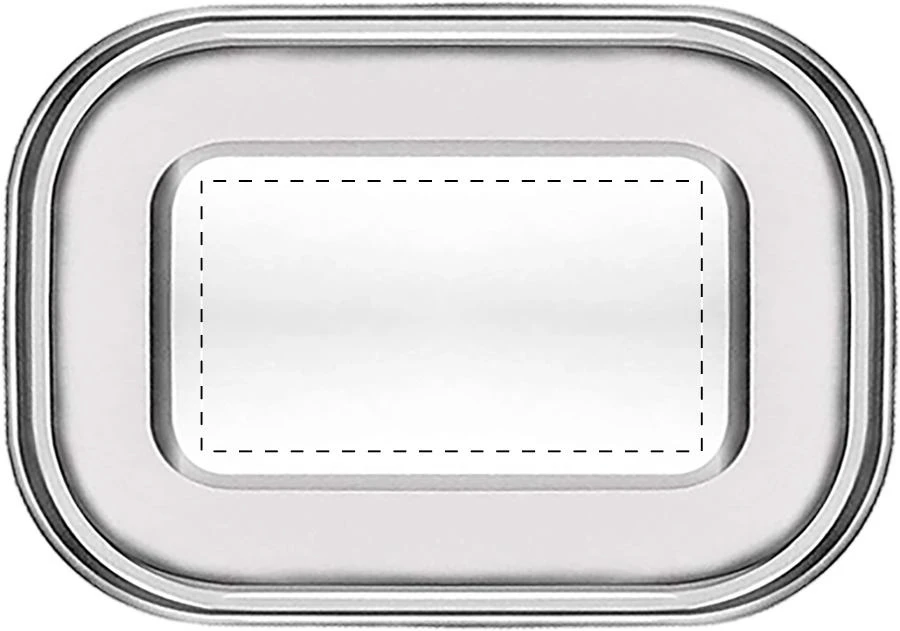 Risaiku box na jedlo – silver – tlačová plocha – Vrchná časť