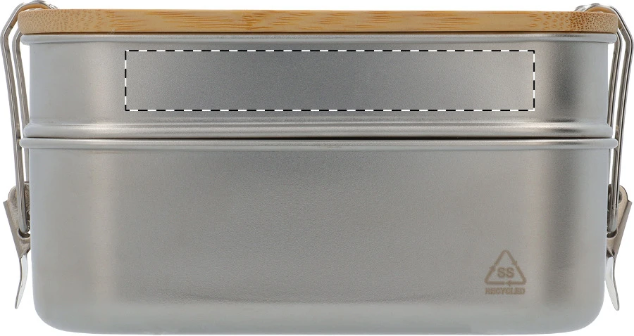Kotetsu box na jedlo – silver – tlačová plocha – Krabica 1 - predná strana
