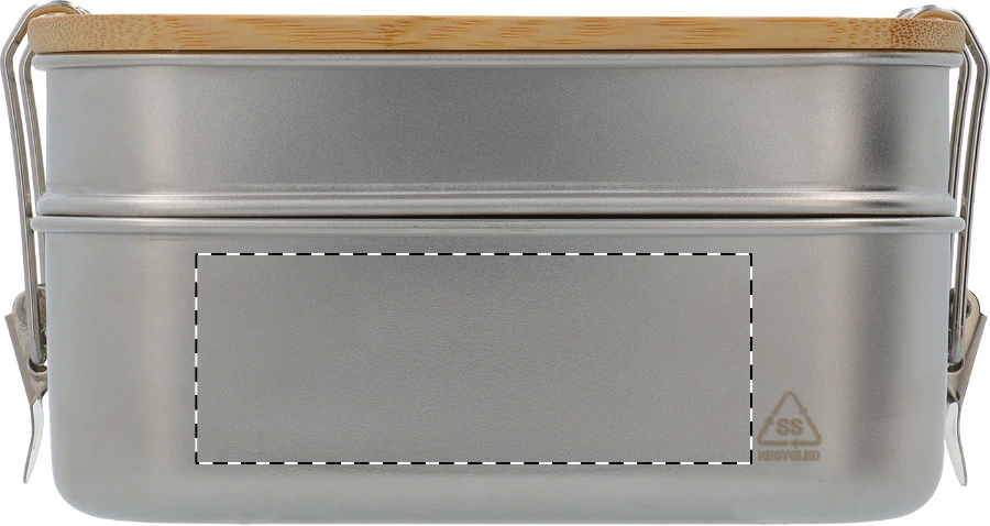 Kotetsu box na jedlo – silver – tlačová plocha – Krabica 2 - predná strana