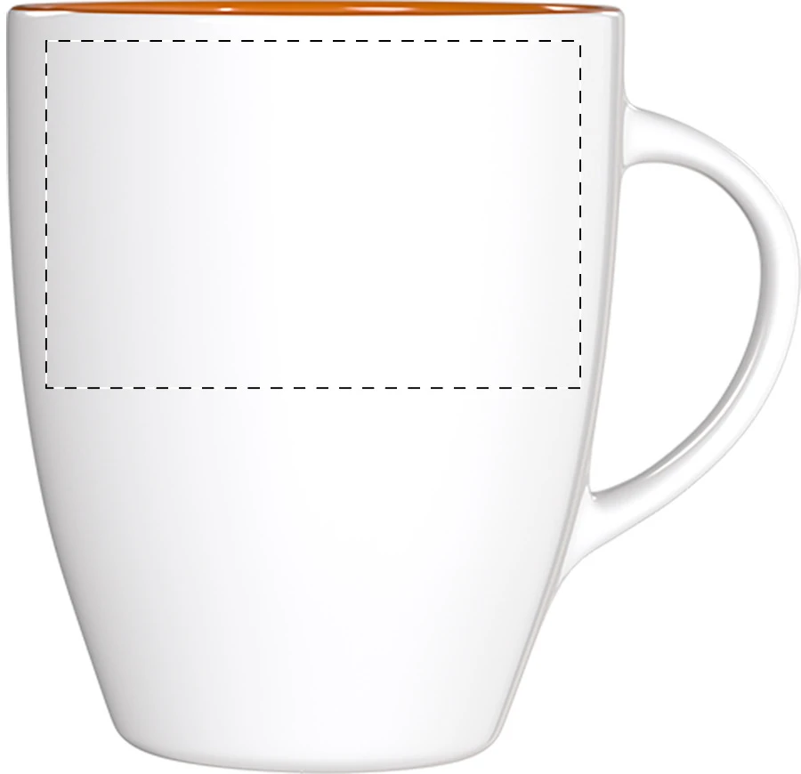 Maia hrnček – orange – tlačová plocha – Pravák