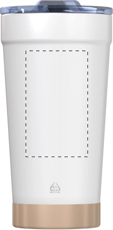 Icatu XL termohrnček – white – tlačová plocha – Predná strana