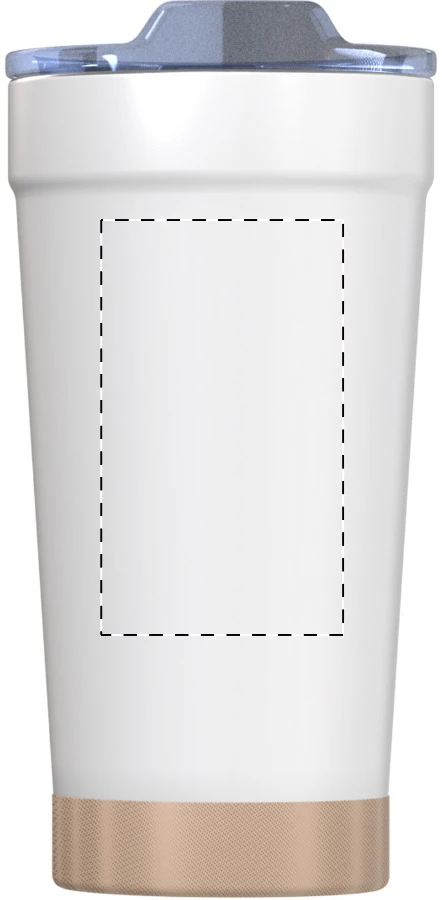 Icatu XL termohrnček – white – tlačová plocha – Zadná strana
