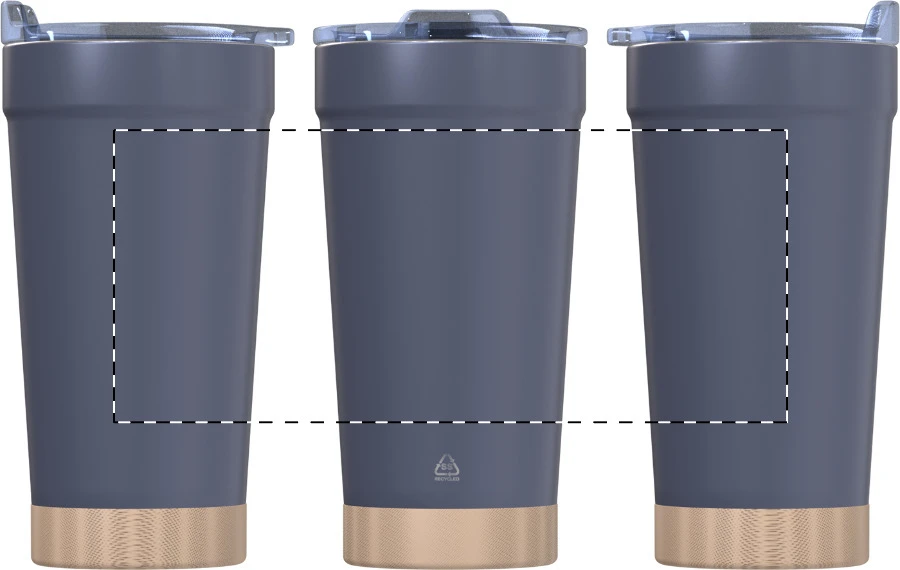 Icatu XL termohrnček – dark grey – tlačová plocha – Celoplošná potlač – rotačná sieťotlač