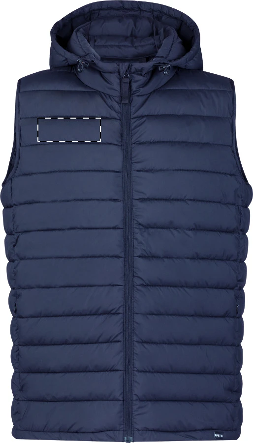 Nordra bodywarmer vesta – dark blue – tlačová plocha – Pravá hruď