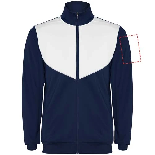 Evans unisex tepláková súprava - Roly – námornícka modrá – tlačová plocha – Levý biceps
