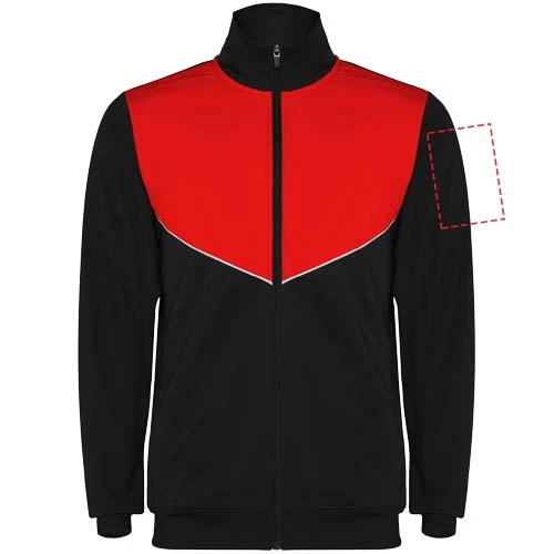Evans unisex tepláková súprava - Roly – černá – tlačová plocha – Levý biceps