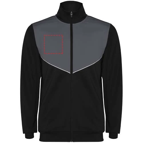Evans unisex tepláková súprava - Roly – černá – tlačová plocha – Pravá strana hrude