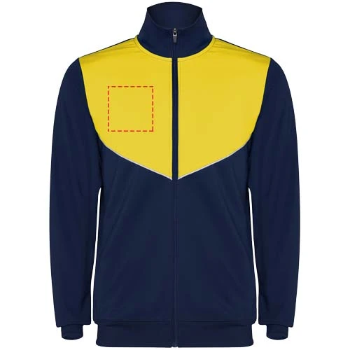 Evans unisex tepláková súprava - Roly – námornícka modrá – tlačová plocha – Pravá strana hrude