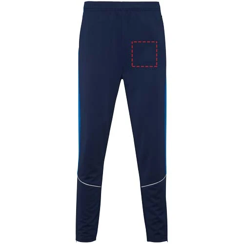 Evans unisex tepláková súprava - Roly – námornícka modrá – tlačová plocha – Ľavá nohavica