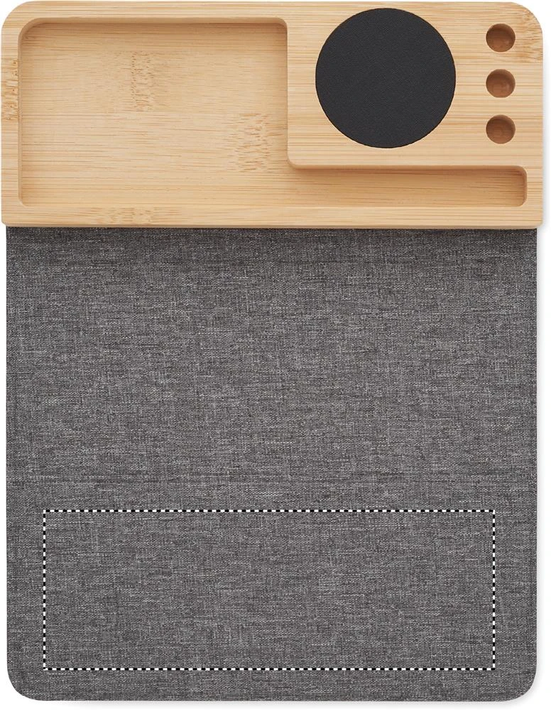 Bezdrôtová 15W nabíjačka PANDU – barva dřeva – tlačová plocha – MOUSEPAD SIDE 2