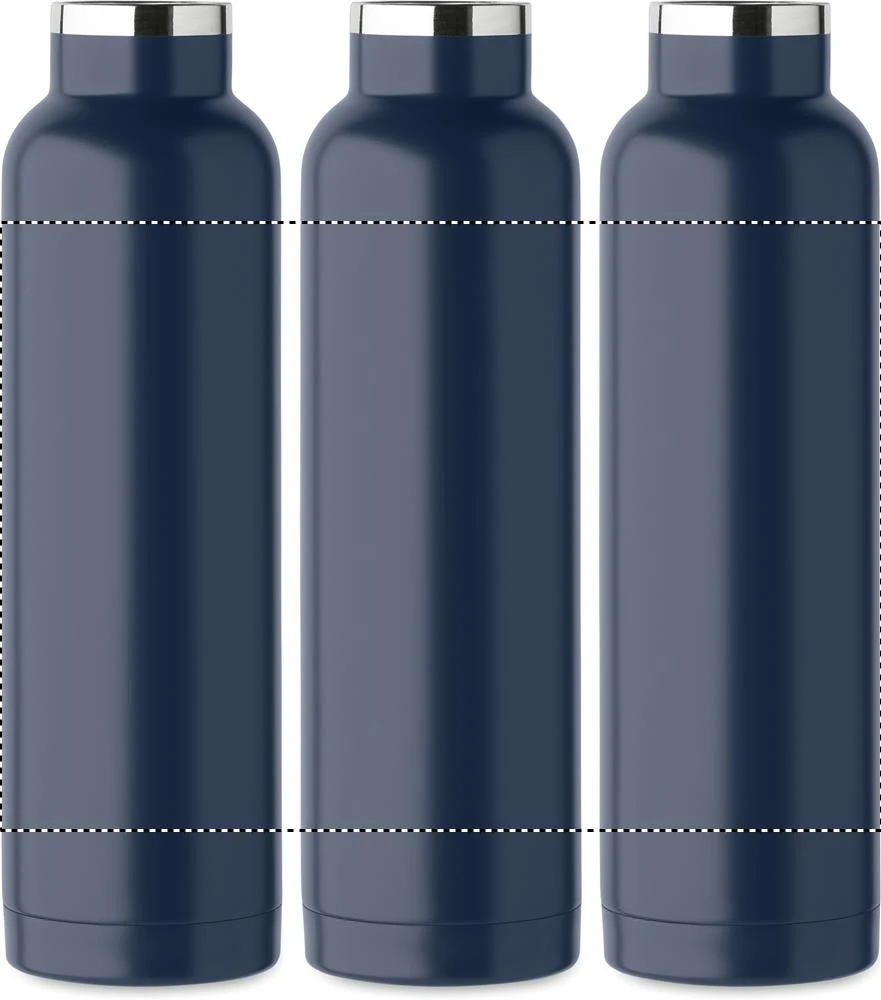 Fľaša s dvojitou stenou 660 ml RIFLOW – francouzská námořnická modř – tlačová plocha – Dookola 360°