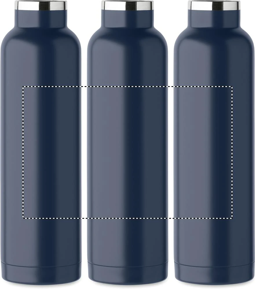 Fľaša s dvojitou stenou 660 ml RIFLOW – francouzská námořnická modř – tlačová plocha – Dookola (rotačná sieťotlač)