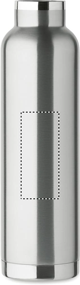 Fľaša s dvojitou stenou 660 ml RIFLOW – matná stříbrná – tlačová plocha – Predná strana
