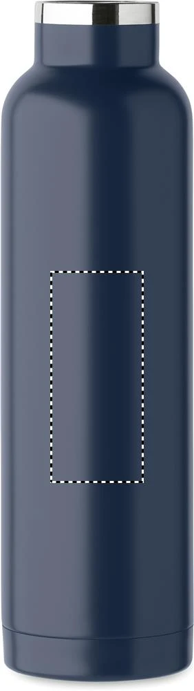 Fľaša s dvojitou stenou 660 ml RIFLOW – francouzská námořnická modř – tlačová plocha – Predná strana