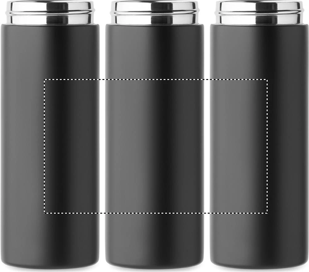 Dvojstenná fľaša 420 ml. PHOTTLE – černá – tlačová plocha – Dookola (rotačná sieťotlač)