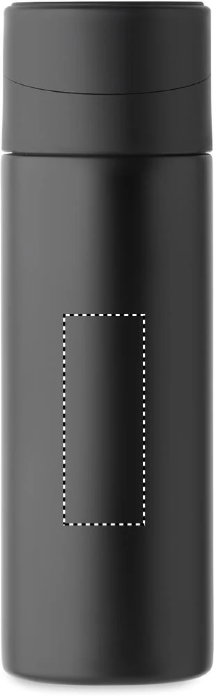 Dvojstenná fľaša 420 ml. PHOTTLE – černá – tlačová plocha – Predná strana