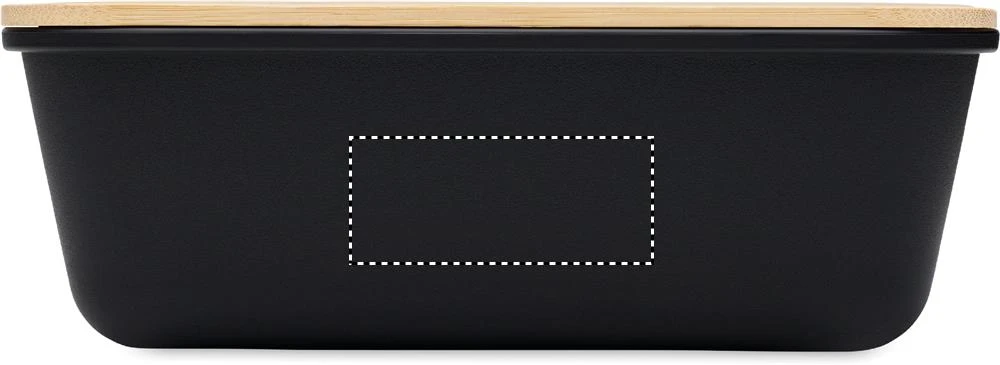 Darčeková obedová sada. EMERALD SET – černá – tlačová plocha – LUNCHBOX SIDE