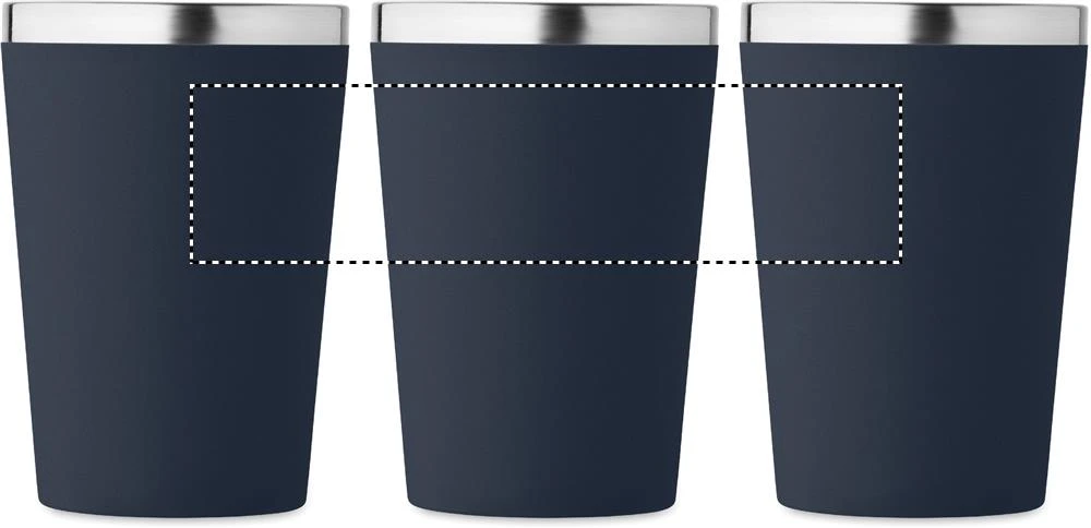 Dvojstenný kelímok 350 ml TOPAZ – francouzská námořnická modř – tlačová plocha – Dookola (rotačná sieťotlač)
