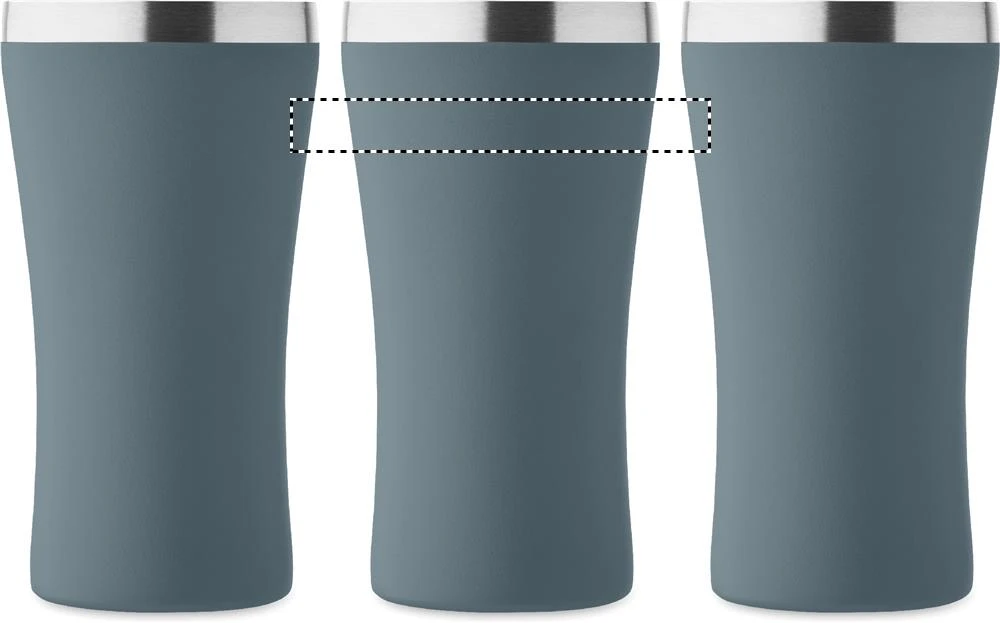 Dvojstenný pohárik 160 ml OZ – petrolejová – tlačová plocha – Dookola (rotačná sieťotlač)