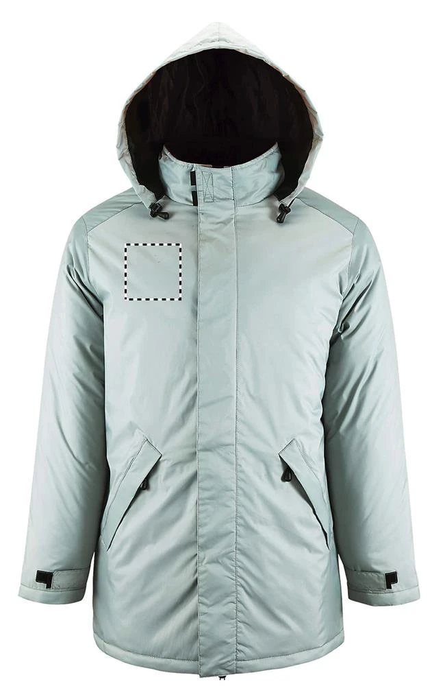 ROBYN PARKA UNISEX ROBYN - Sol's – uhlově šedá – tlačová plocha – Hruď vpravo