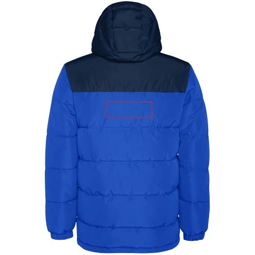 Unisex zateplená bunda Tallin - Roly – kráľovská modrá – tlačová plocha – Horná časť chrbta