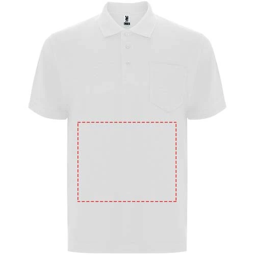 Unisex polokošeľa s krátkym rukávom Centauro Premium - Roly – bílá – tlačová plocha – Celá predná strana