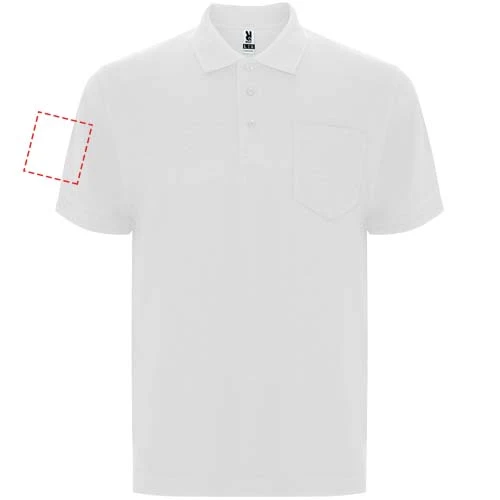 Unisex polokošeľa s krátkym rukávom Centauro Premium - Roly – bílá – tlačová plocha – Ľavý biceps