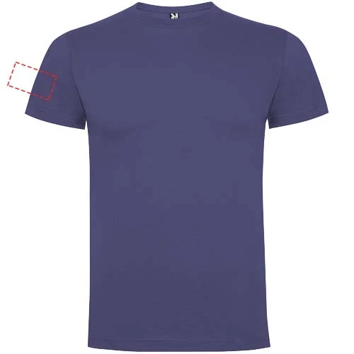 Detské tričko s krátkym rukávom Dogo Premium - Roly – džínová modrá – tlačová plocha – Pravý biceps