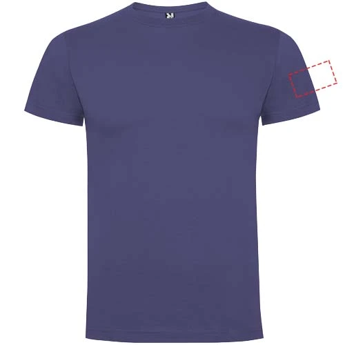 Detské tričko s krátkym rukávom Dogo Premium - Roly – džínová modrá – tlačová plocha – Ľavý biceps