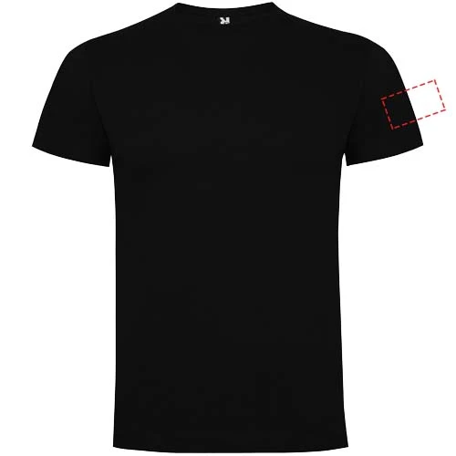 Detské tričko s krátkym rukávom Dogo Premium - Roly – černá – tlačová plocha – Ľavý biceps