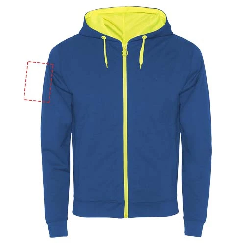 Unisex mikina Fuji - Roly – kráľovská modrá – tlačová plocha – Pravý biceps