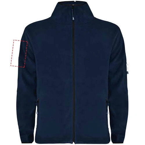 Pánska celorozopínacia fleecová bunda Luciane - Roly – námornícka modrá – tlačová plocha – Pravý biceps