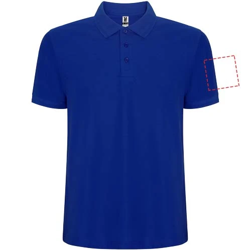 Pánska polokošeľa s krátkym rukávom Pegaso Premium - Roly – modrá – tlačová plocha – Ľavý biceps