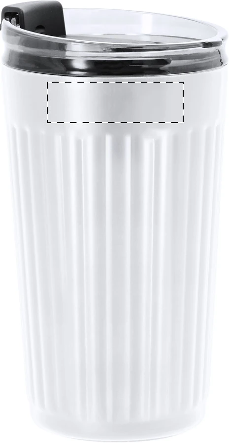 Hosien termo hrnček – white – tlačová plocha – Predná strana - vrchná časť
