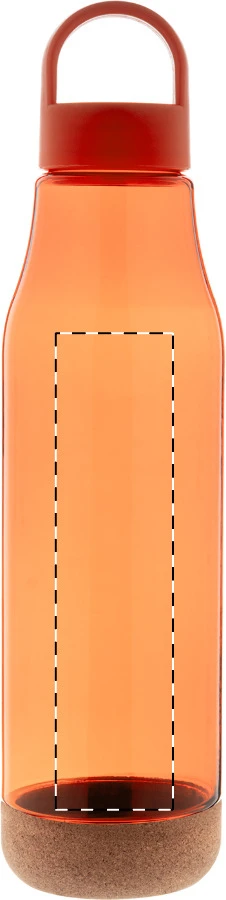 Cortex RPET fľaša – orange – tlačová plocha – Predná strana