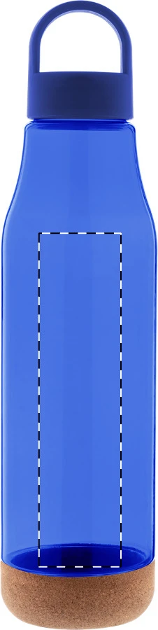 Cortex RPET fľaša – blue – tlačová plocha – Predná strana