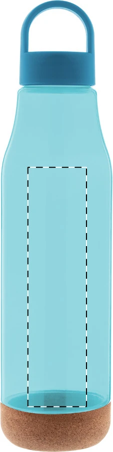 Cortex RPET fľaša – light blue – tlačová plocha – Predná strana