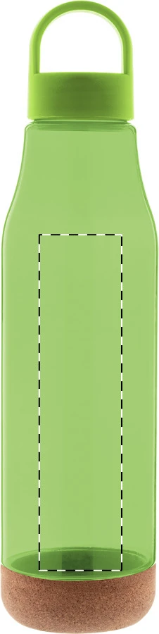 Cortex RPET fľaša – green – tlačová plocha – Predná strana