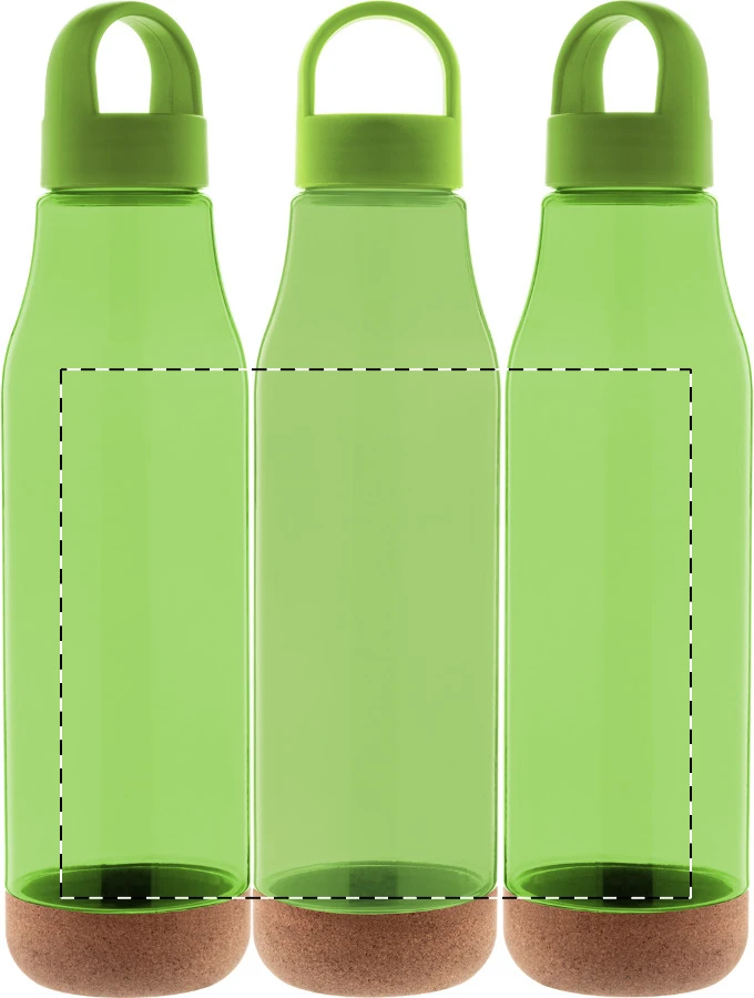 Cortex RPET fľaša – green – tlačová plocha – Obal