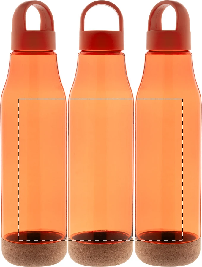 Cortex RPET fľaša – orange – tlačová plocha – Celoplošná potlač – rotačná sieťotlač